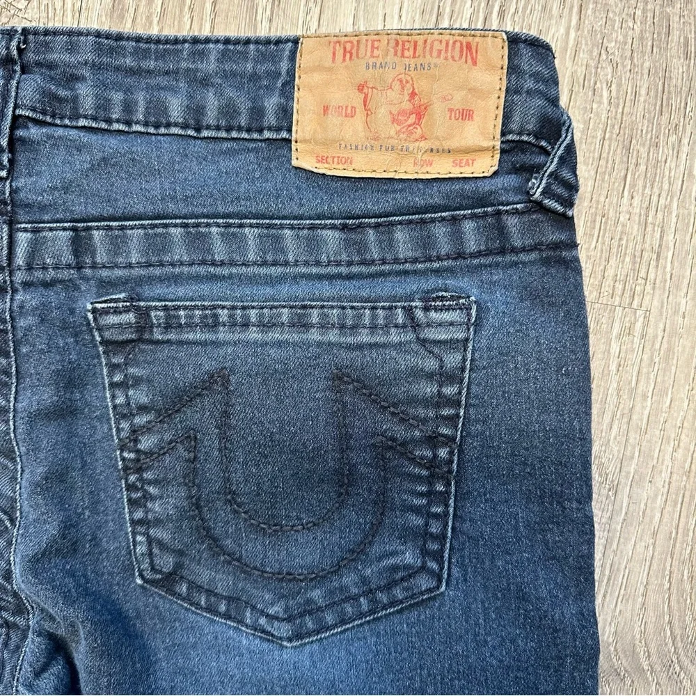 True Religion Slim‎ Blue Jeans with Paneled Design